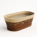 Freistehende Badewanne Oval Acryl Holz 160 cm