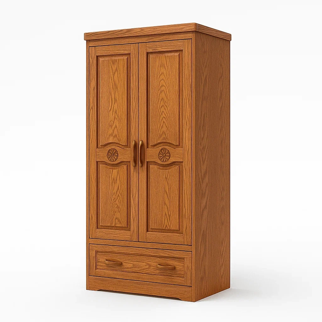 Garderobenschrank Eiche 2 Türen 1 Schublade 200x80x50 cm